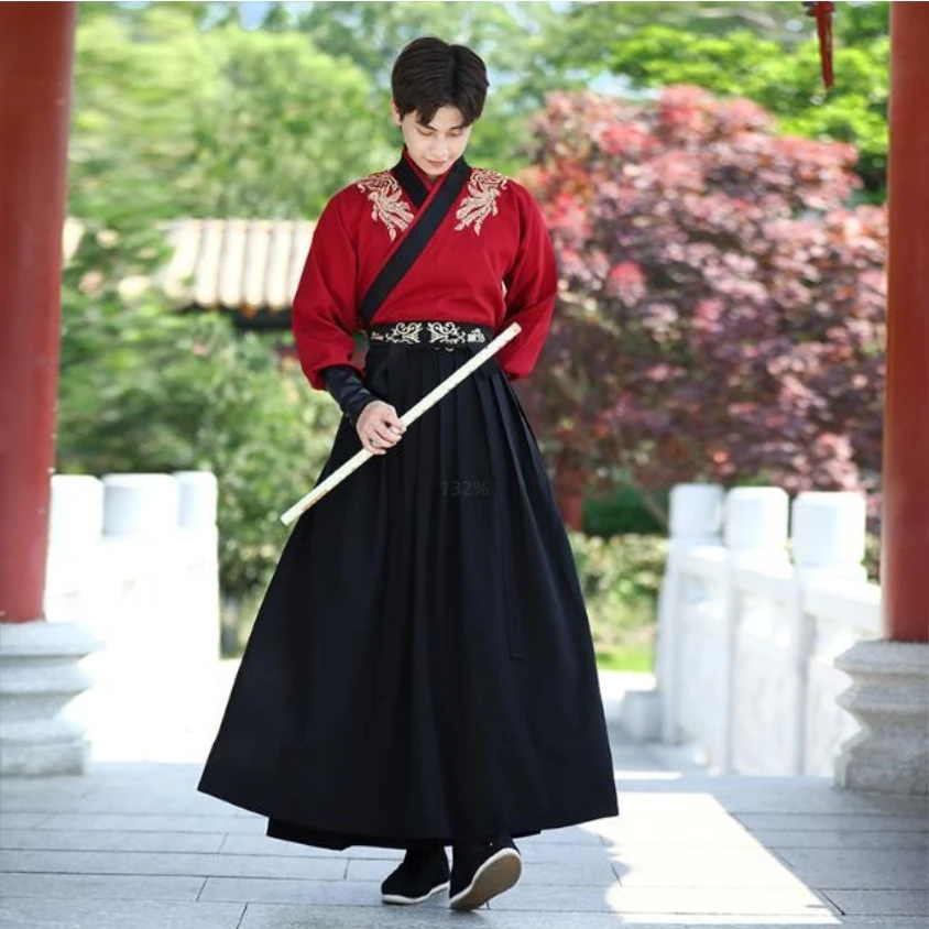 

Pmwrun Original Hanfu Male Chinese Style Country Chic Playboy Wuxia Swordsman Student Class Dress