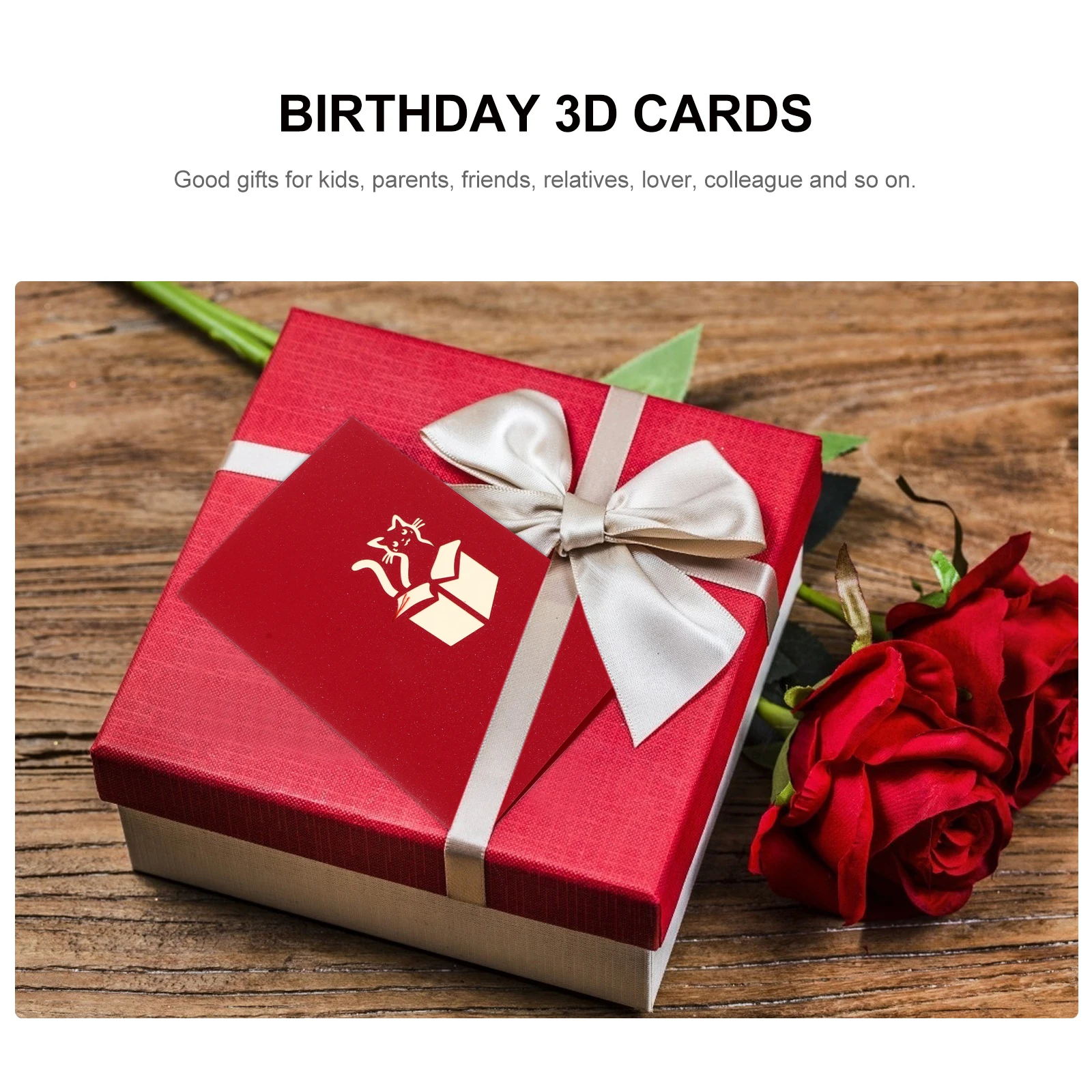 

1Pcs 3D Cat Pop-Up Birthday Cards Exquisite Handmade Greeting Cards Creative Paper Craft Gifts for Friends Kids