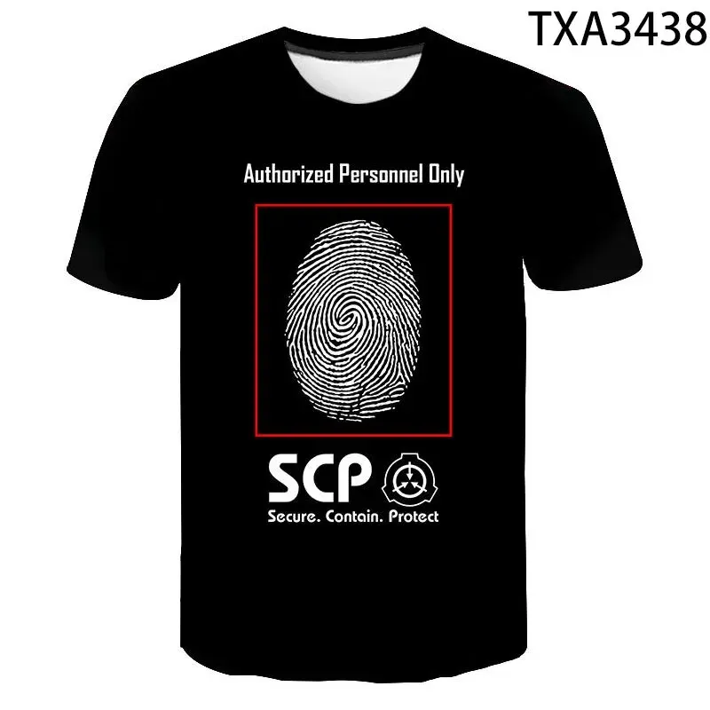 SCP Foundation Secure Contain Protect Fan SCP Wiki Logo Inspired T-Shirt Men Women Children 3D Print T-shirts Cool Tops Tees