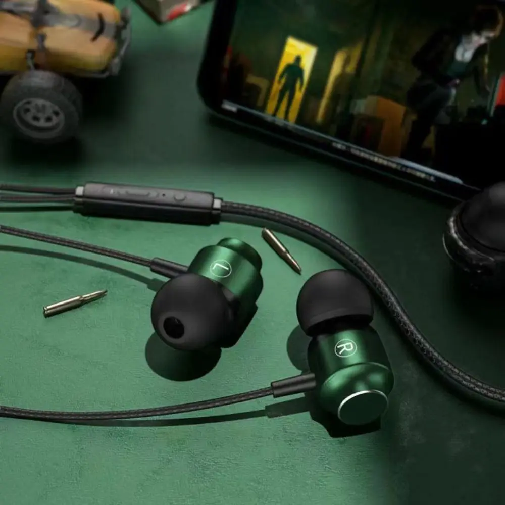 Écouteurs intra-auriculaires portables de 3.5mm, casque filaire stéréo, basses profondes, suppression du bruit, Microphone intra-auriculaire
