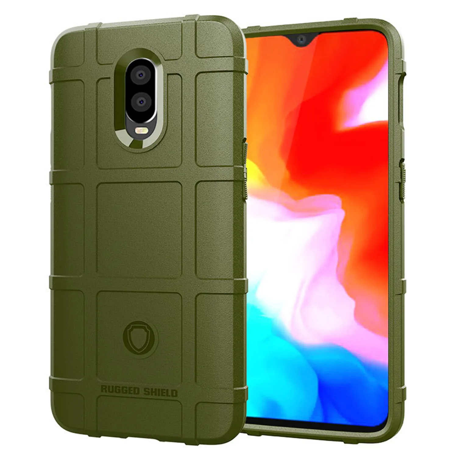 For Oneplus 6T 1+6t one plus 6t Silicone Shield Case Shockproof Matte Back Cover for oneplus 6t Armor Heavy Rubber Phone Cases