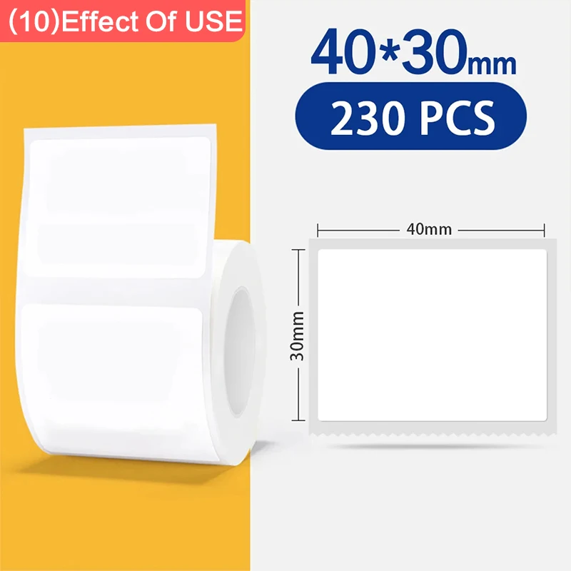 Niimbot B1 Witte Sticker 3/5/10 Rolls Waterdicht Papier Zelfklevend Label Wit Anti-Olie Voor B1 B21 Mini Thermische Printer Tape
