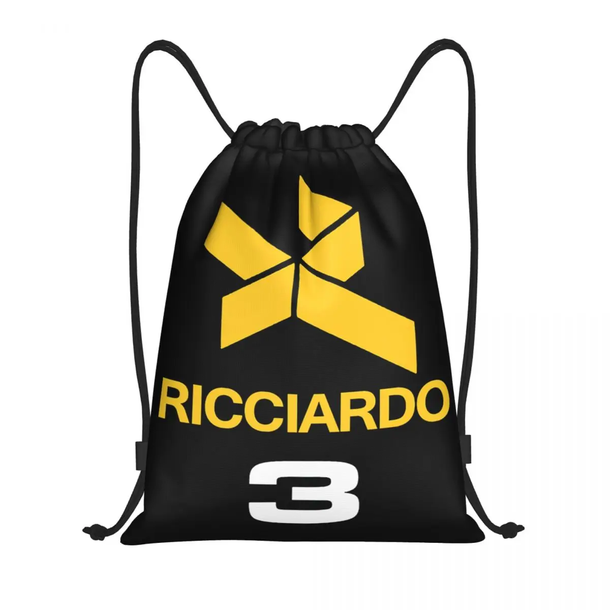 Ricciardo-Mochila com cordão para homens e mulheres, bolsa esportiva, corrida de carros, mochila de compras, número 3