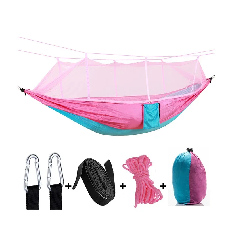 Amaca tattica da campeggio con paracadute in nylon portatile leggero per zaino in spalla