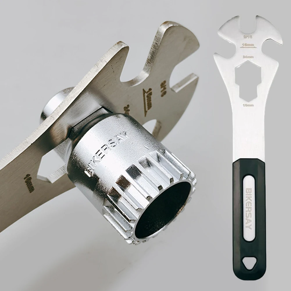 Kunci Pedal Sepeda 15mm Alat Pelepas Pedal Sepeda MTB Road Bike Pedal Spanner untuk Perbaikan Efisien Sepeda Jalan dan Gunung