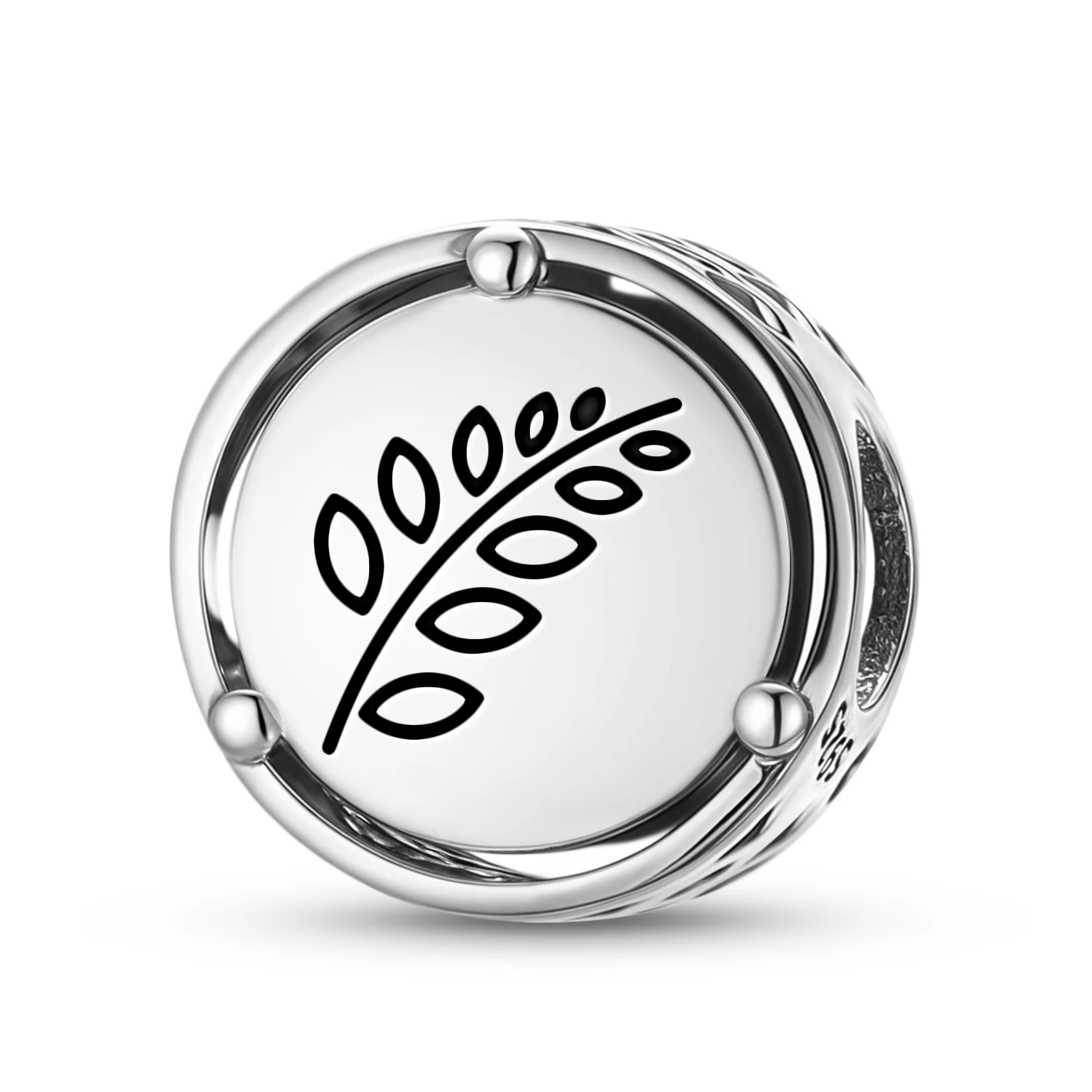 

925 Sterling Silver Freemasonry Sprig of Acacia Acacia Tree Charm Fit Original Bracelet Diy Jewelry Accessories Family Bead