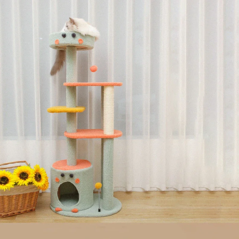 

New Cat Product Sisal Indoor Scratcher Multi-layer Cat Climber Tree Tower Scratching Trees For Cats