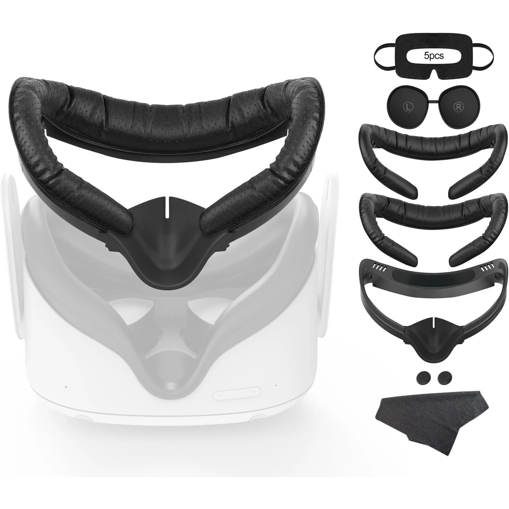 HUADAI design Face Cover Pad & Facial Interface for Oculus/Meta Quest 2 Accessories, Enhance VR Comfort