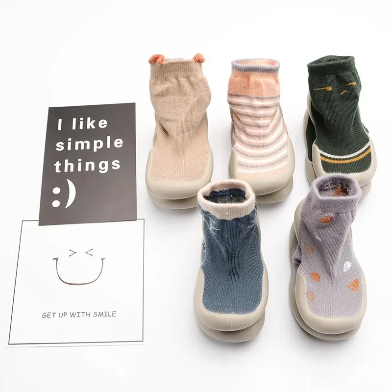 

Baby Walking Shoes Spring and Autumn Children's Solid Color Anti Slip Children's Shoes Socks Floor Socks for Boys and Girls