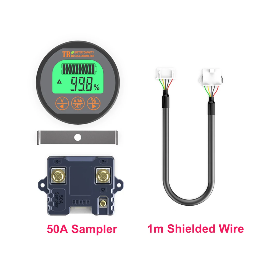 TR16H DC 8-120V 50A 100A 350A Battery Capacity Tester Waterproof  Electric Vehicle Ammeter Voltmeter High-precisi Coulometer