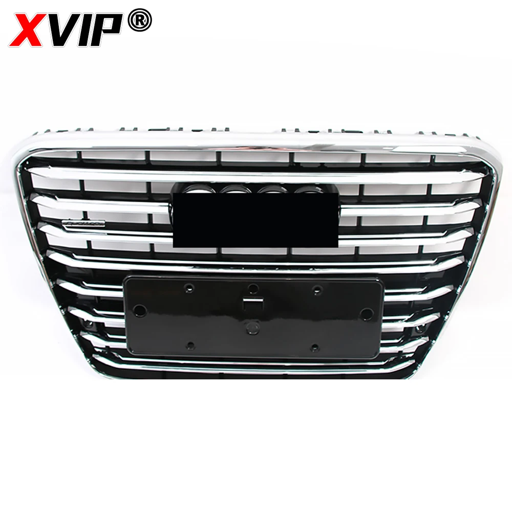 High Quality ABS Chrome Black Front Bumper Grille For Audi A8D4 2010-2014 Front Bumper Grille Radiator Grilles