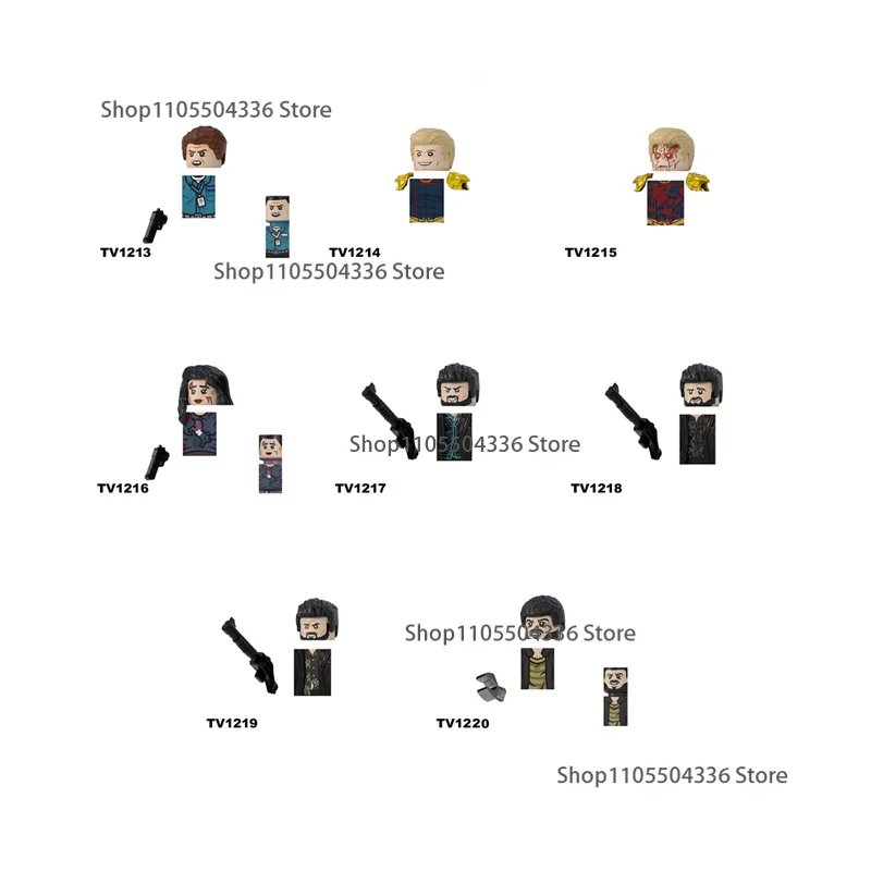 Anime TV6226 TV1213 1214 1215 1216 1217 1218 Building Blocks Mini action toy doll assemble Toy Model Doll Ornament Birthday Gift