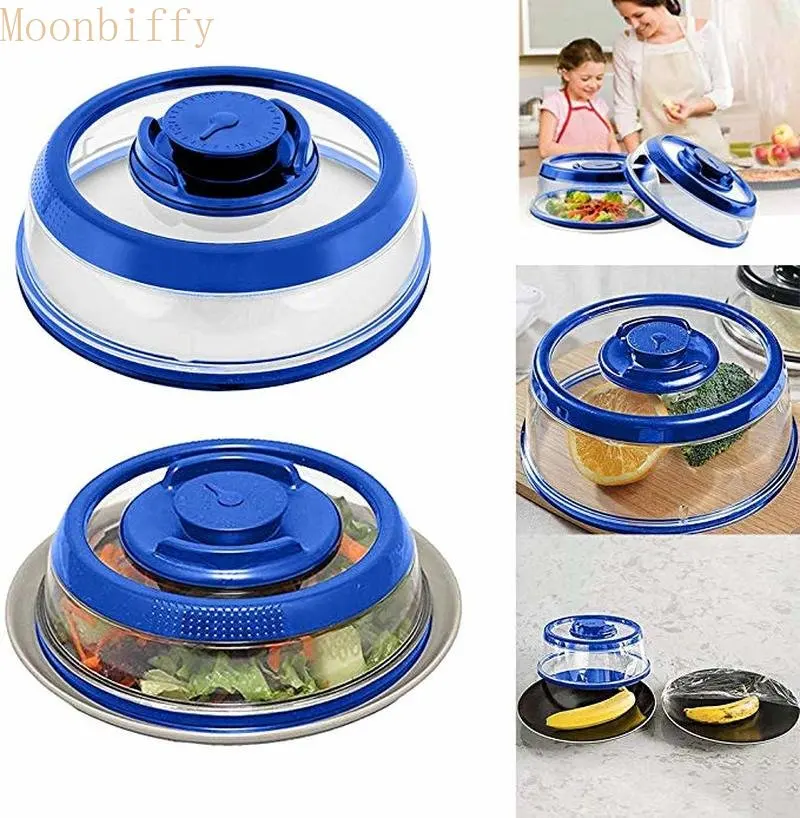 Silicone Vacuum Airtight Food Sealer Cover Kitchen Instant Food Fresh Cover Refrigerator Dish Cover Lid Topper Dome Kitchen Tool