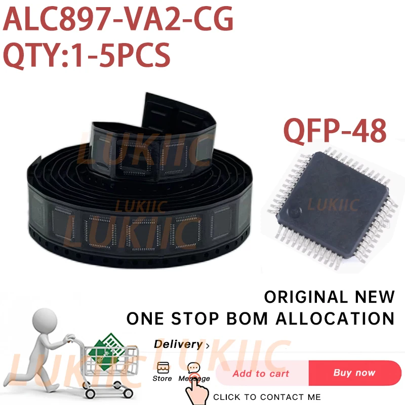 

(1-20PCS) 100% New ALC897 ALC897-VA2-CG LQFP-48