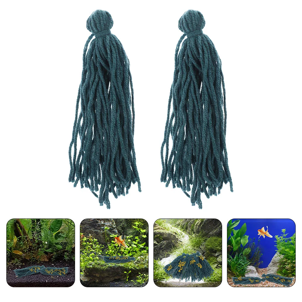 10 Pcs Aquarium Fish Tank Spawning Mop Bowl Plants for Tanks Yarn Small Breeding