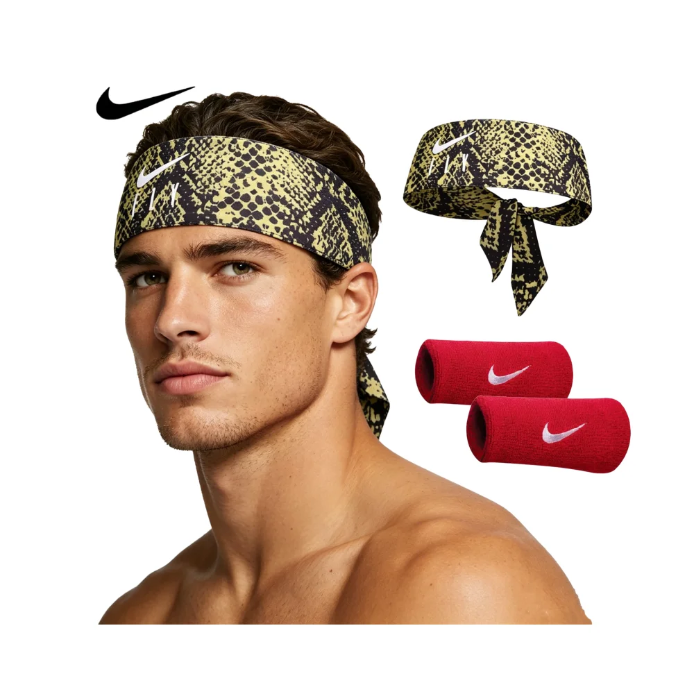 

Nike Long Wristband + Headband Set | Breathable Sweatbands for Men & Women N1003339725OS+AC2287-624
