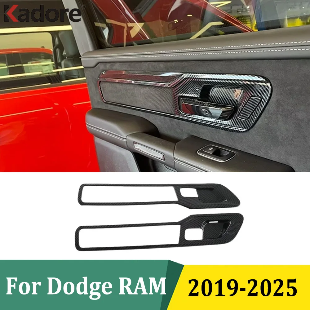 For Dodge RAM 2019 2020 2021 2022 2023 2024 2025 Interior Door Handle Catch Cover Trim Panel Car Styling Accessories