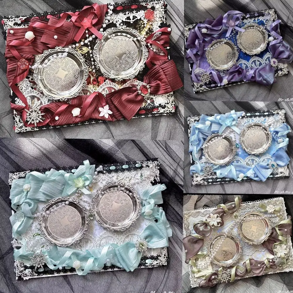 Double Badge Holders Ita Bag Insert Board Handmade Design Ribbon Accent Badge Holder Tray Material Package DIY Decorative