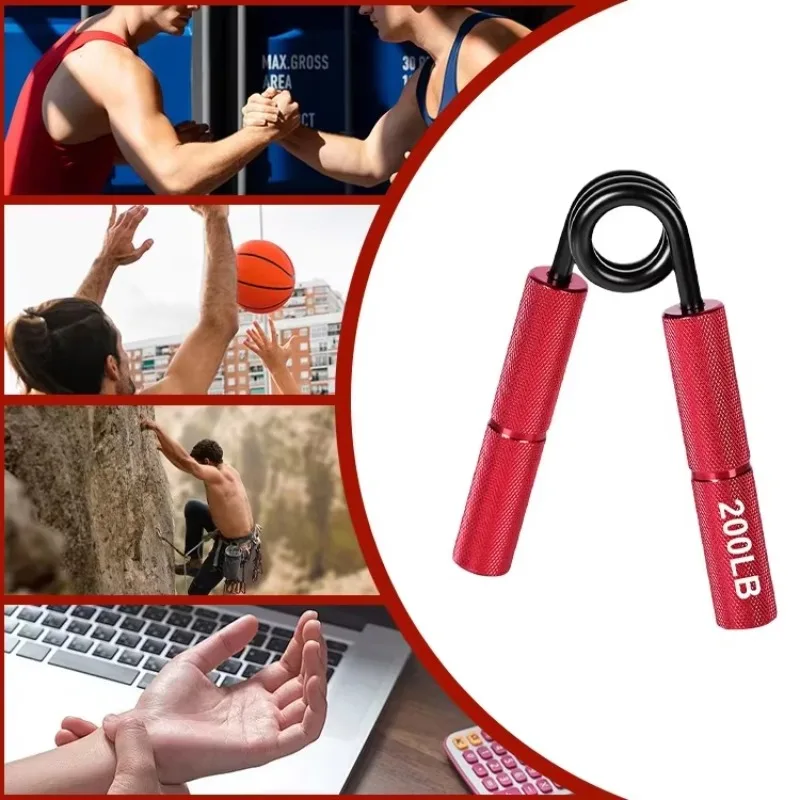 Adjustable Aluminum Alloy Hand Expander Finger Gripper 50LBS-300LBS Anti-Slip Pattern Portable Heavy-Duty Wrist Forearm