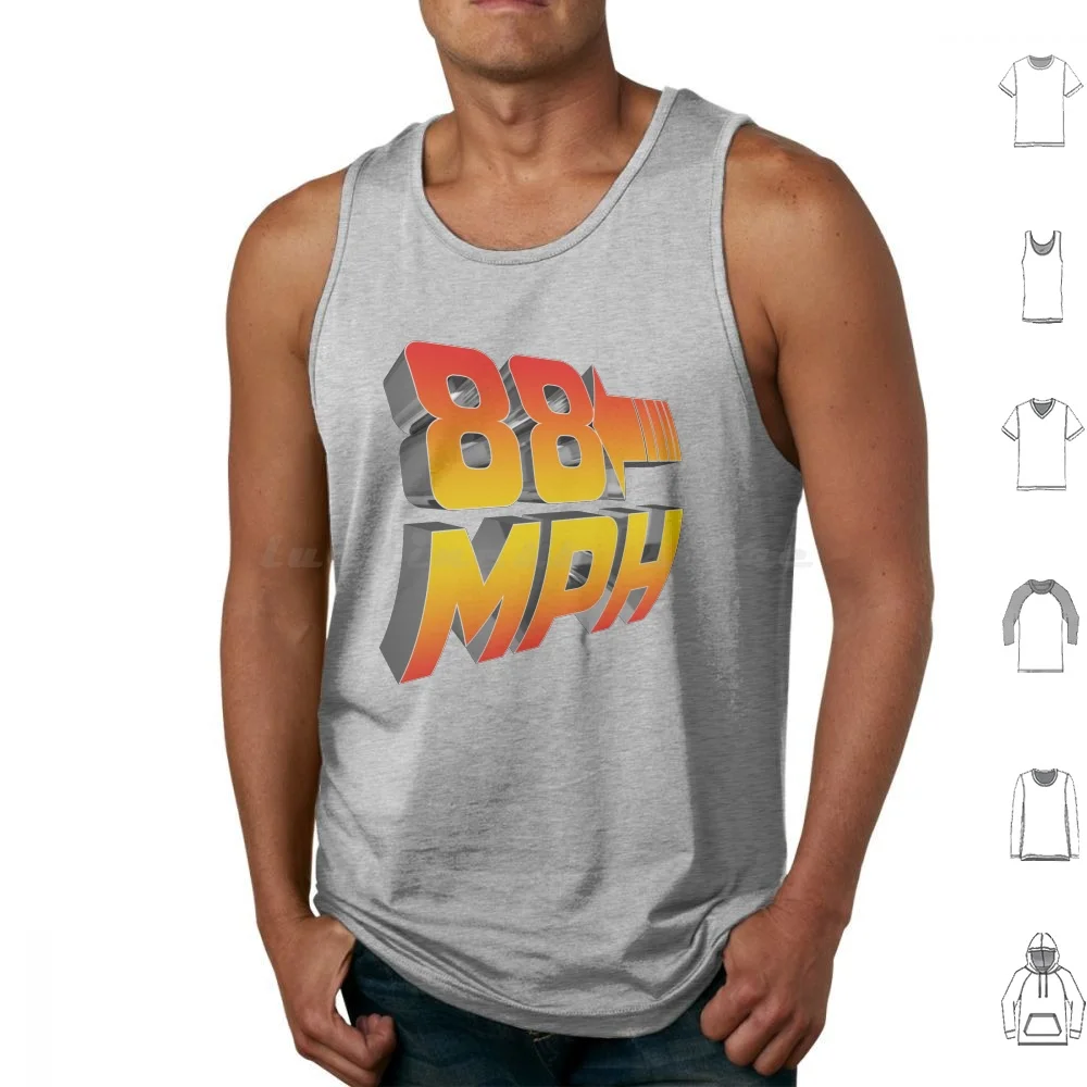 88 Mph Tank Tops Vest Sleeveless 88 Mph Back To The Future Retro Vintage Cinema Geek Marty Mc Fly