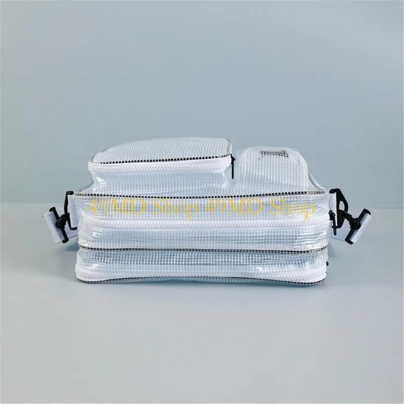 49MD حقيبة Clear Crossbody Clear للمهندسين بتخزين وحمل معدات الكمبيوتر بكفاءة