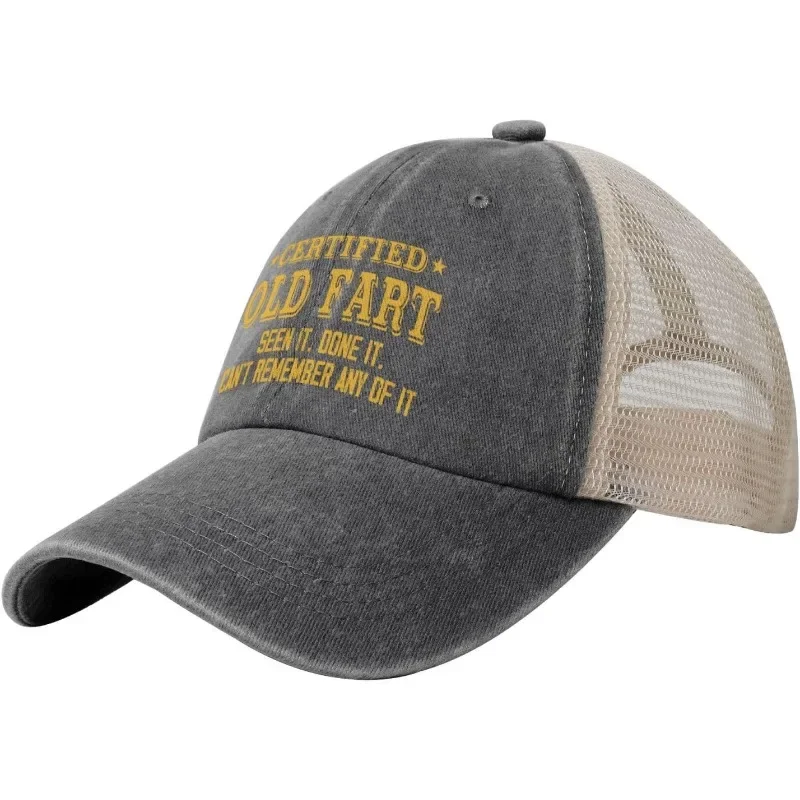 Men'S Mesh Cap For Fathers And Grandfathers, Certified Old Fart Hats