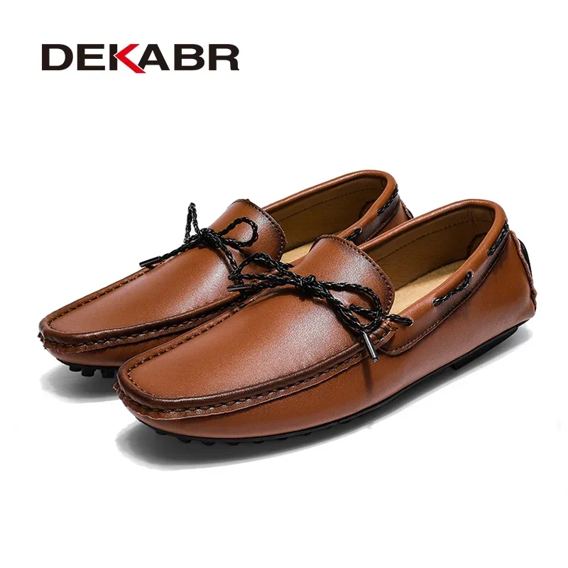 DEKABR Loafers Shoes Men Spring Clasicc Vintage Comfy Flat Moccasin Fashion Men Slip-on Boat Shoes For Men Casual Shoes