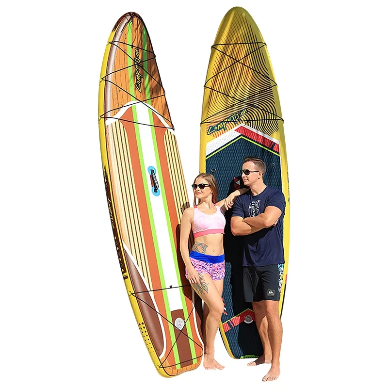 Water Sport Wooden Sup Softboard Standup Paddle Board Paddleboard Soft Top Surfboard With Fins Wood Stand Up Paddle Board