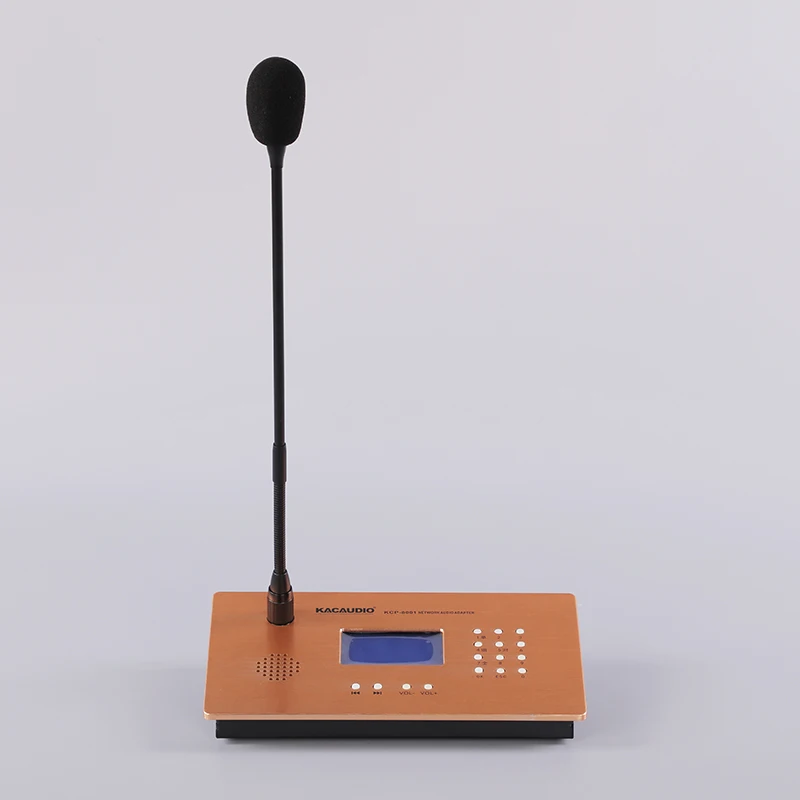Real-Time Broadcast Gooseneck IP Network Paging Microphone PA System Desk Conference Mic System with Remote Control Call Station