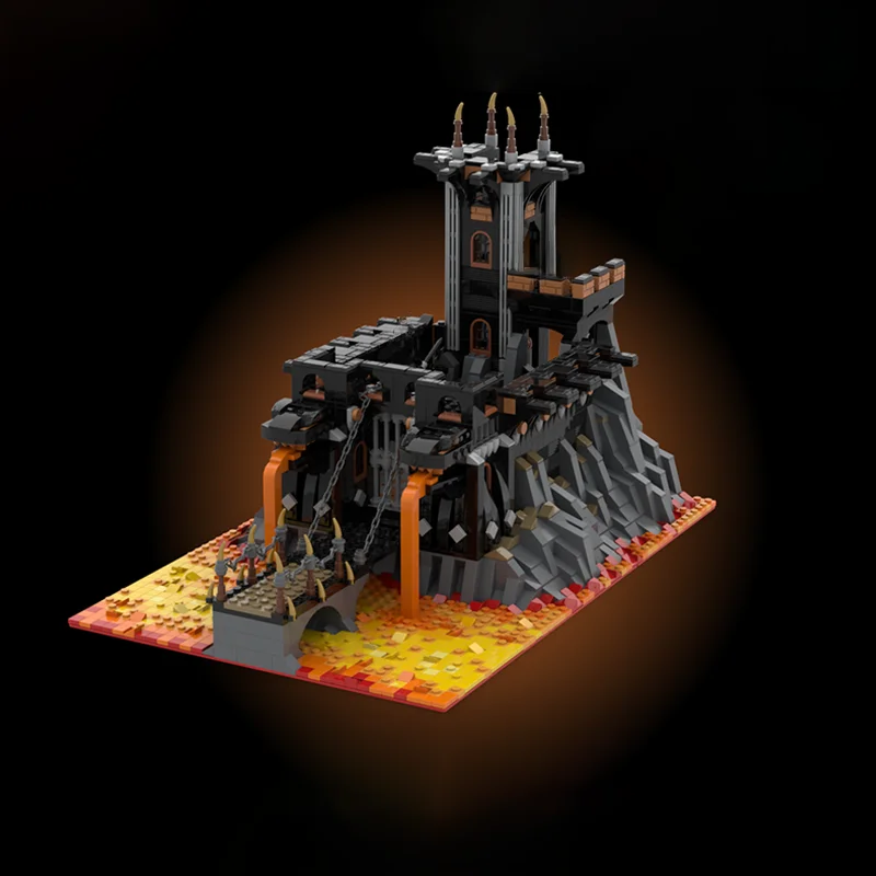 2833 pezzi MOC Dragon Rock Castle modello cavaliere blocchi di costruzione giocattoli costruzione fai da te regalo di Natale creativo compleanno educativo