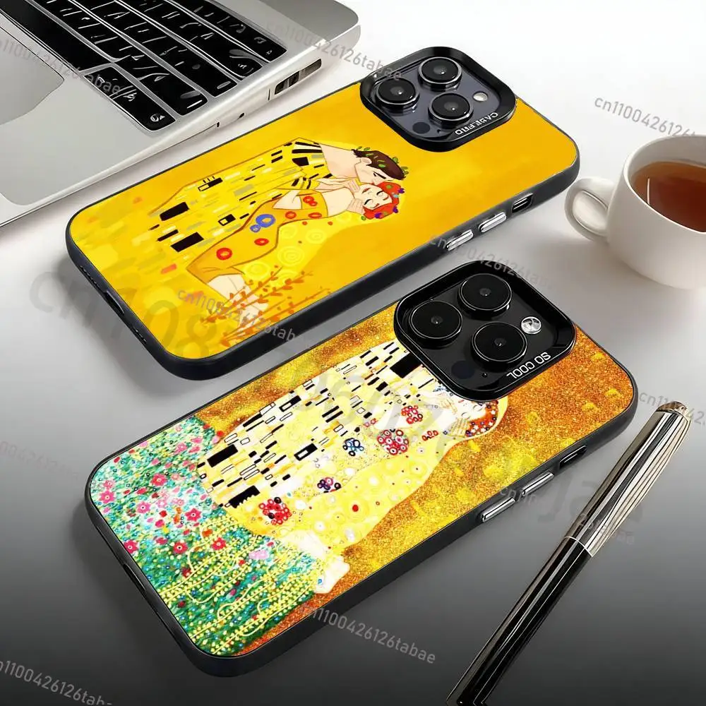 

HOTThe Kiss Gustav Klimt Phone Case For iPhone 17,16,15,14,13,12,11,Pro,Max,Plus,Mini, Matte Shockproof Case