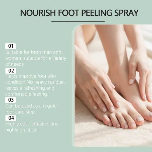 Imagen 2 del producto Spray exfoliante para pies, eliminador de callos para tacones agrietados, hidratante, elimina la piel muerta, secado del talón, reparación agrietada, Spray para el cuidado de los pies