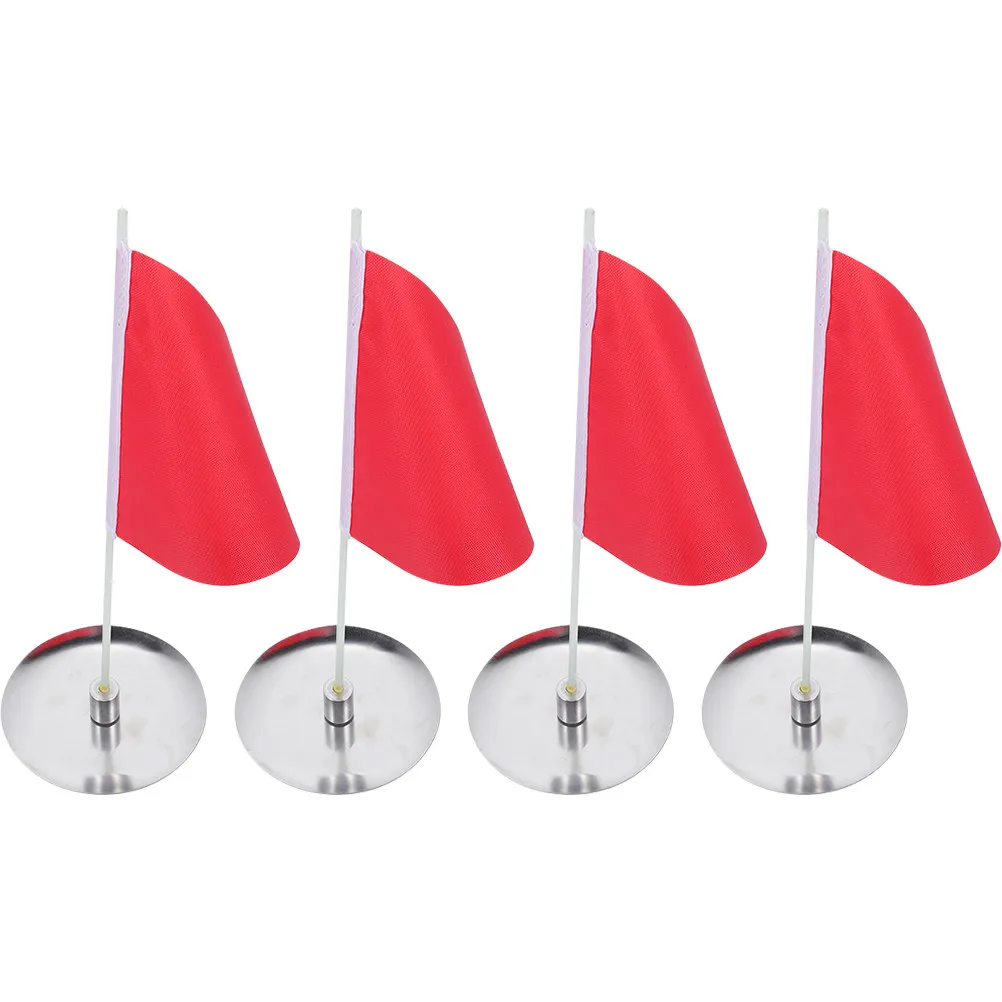 

4Sets Golf Flag Accessory Professional Stainless Steel Mini Hole Cups for Indoor Outdoor Putting Green Practice Training