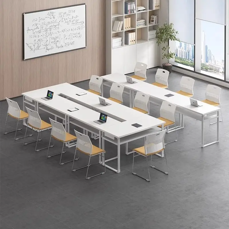 

Тренировочный стол, передвижной конференц-стол, длинный современный офисный стол и комплект стульев, комбинированная образовательная мебель