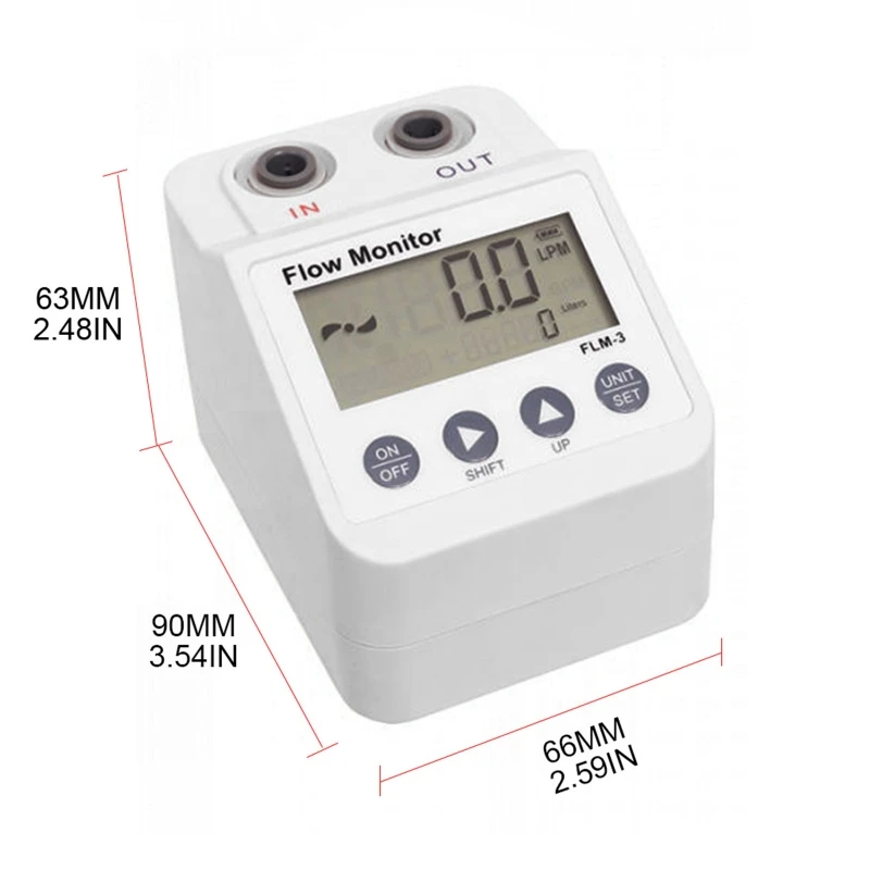 Practical Water Purifier Water Flow Meter with Electronic Digital Display Water Flowmeter Alarm and Power Save Function