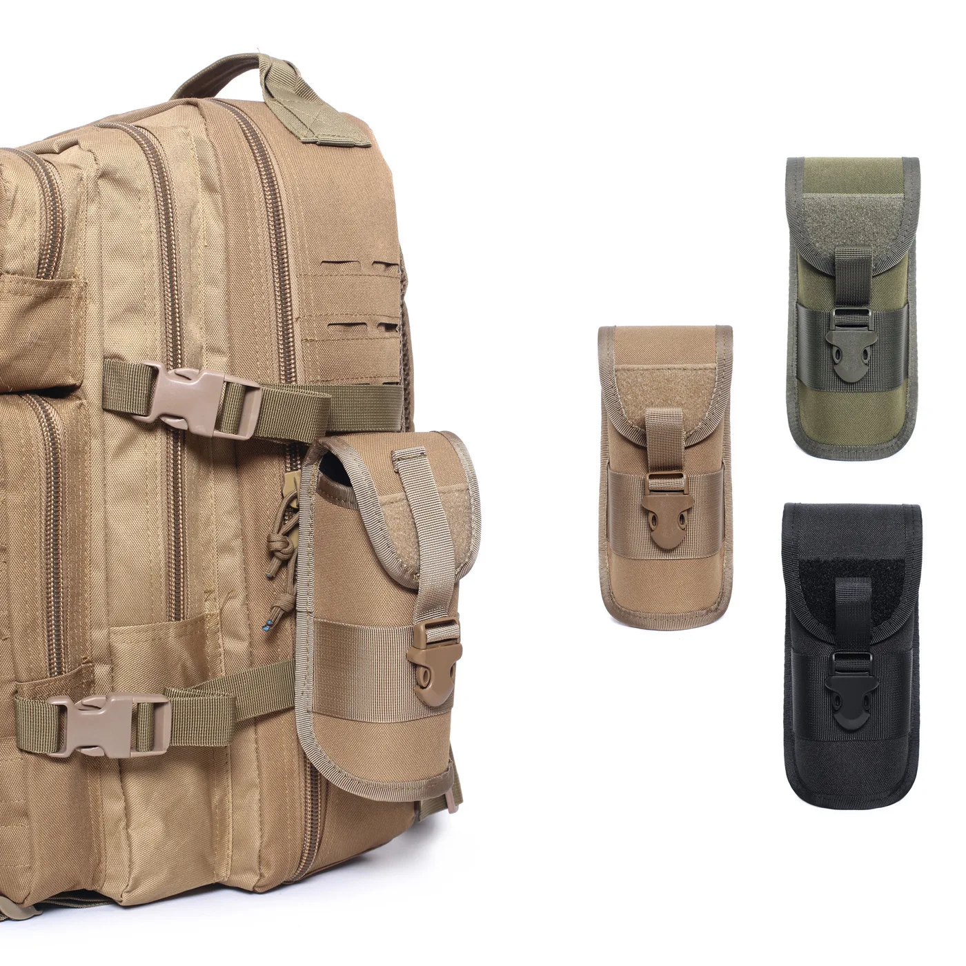 MOLLE Brillenetui Anti-Stress Mehrzweck-Sonnenbrillen-Etui EDC Outdoor Wandern Jagd Zubehör Brillentasche