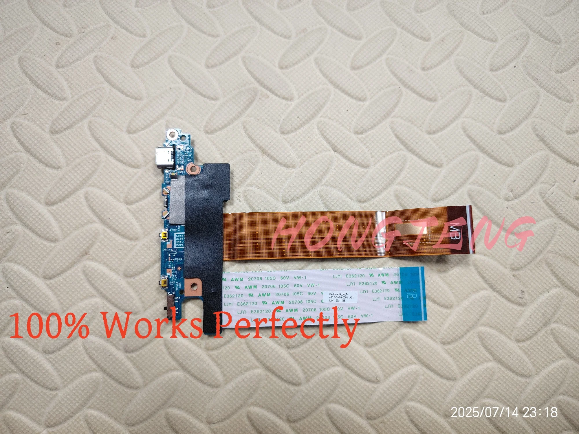 Genuine 213571-1 448.0QN05.0011 For HP Chromebook 14C-Cd0053Dx USB IO Pc Board W/Cable 450.0QN05.0001 Tested Fast Shipping