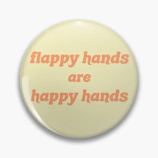 Flappy Hands Are Happy Hands Yellow  Soft Button Pin Hat Fashion Collar Decor Clothes Creative Lover Jewelry Gift Badge Brooch