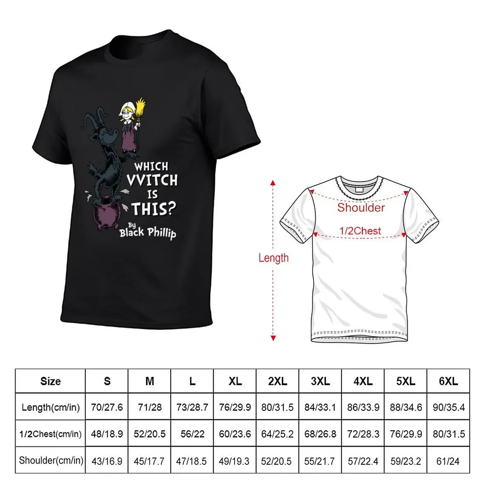 Which VVitch - Black Phillip Goat - Children's Book T-Shirt vintage clothes plus sizes t shirt men 100℅ cotton