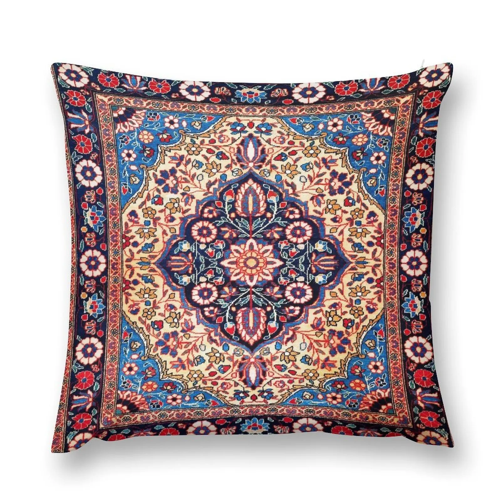 Kashan Central Persian Rug Print Throw Pillow Decorative Cushion Christmas Pillow Covers pillow