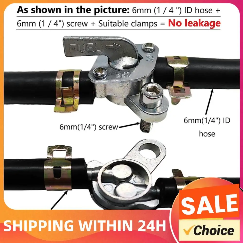Fuel Tank Fuel Switch Inline Fuel Tank Tap Valve Petcock On-Off Switch for Motorbike Mini Auto Dirt Bike