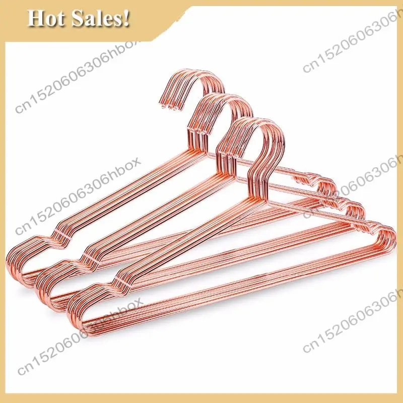 

-HOPE 10 шт. розовая медь, золото, металлическая вешалка для рубашек с пазом, сверхпрочная прочная вешалка для пальто, вешалка для костюма, розовое золото