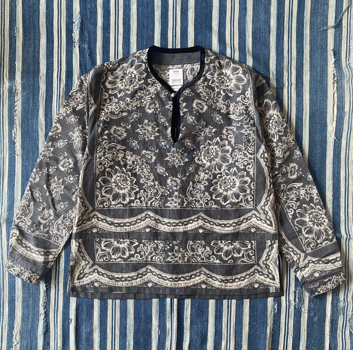 2025 VISVIM TUNIC P.O. WILDFLOWER P.W. كاجو زهرة البلوز 22SS #1
