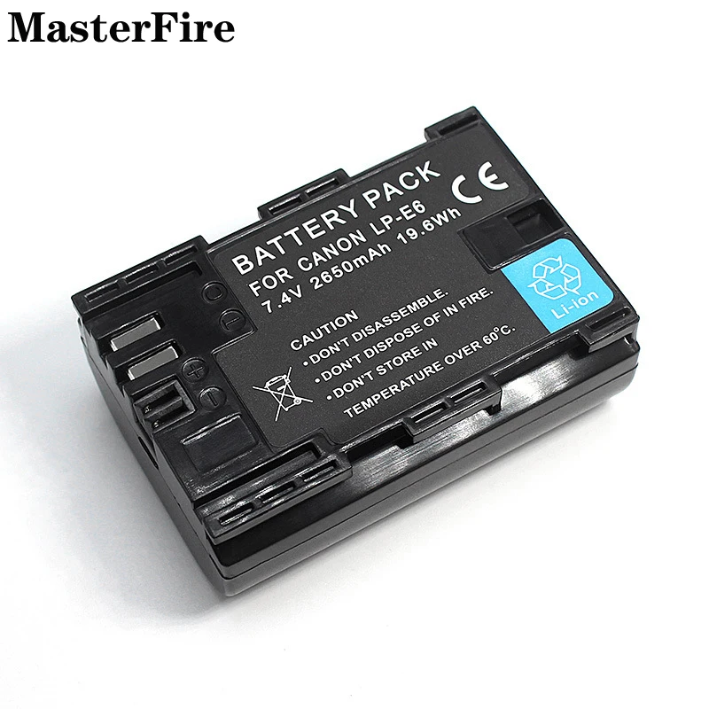 Wholesale LP-E6 LP E6 7.4V 2650mah Replacement Camera Battery For Canon EOS 80D 90D 5D2 5D3 5D4 6D2 7D 6D 60D 70D 7D2 R5 R6 Cell