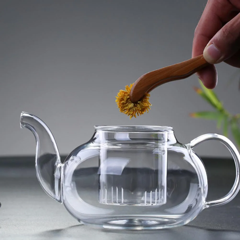 

1Pcs Boiled Teapot Glass 600ml High Borosilicate Handmade Steaming Teapot Heat Resistant Air Outlet Design for Home Office