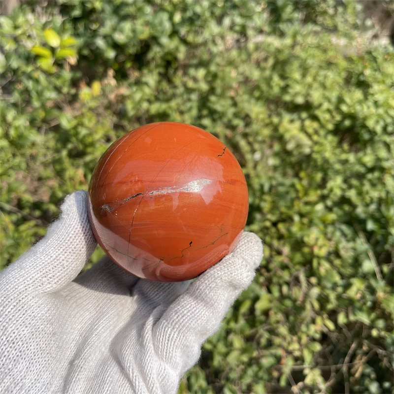 8cm Natural Crystal Red Jasper Sphere Amethyst Ball For Decoration