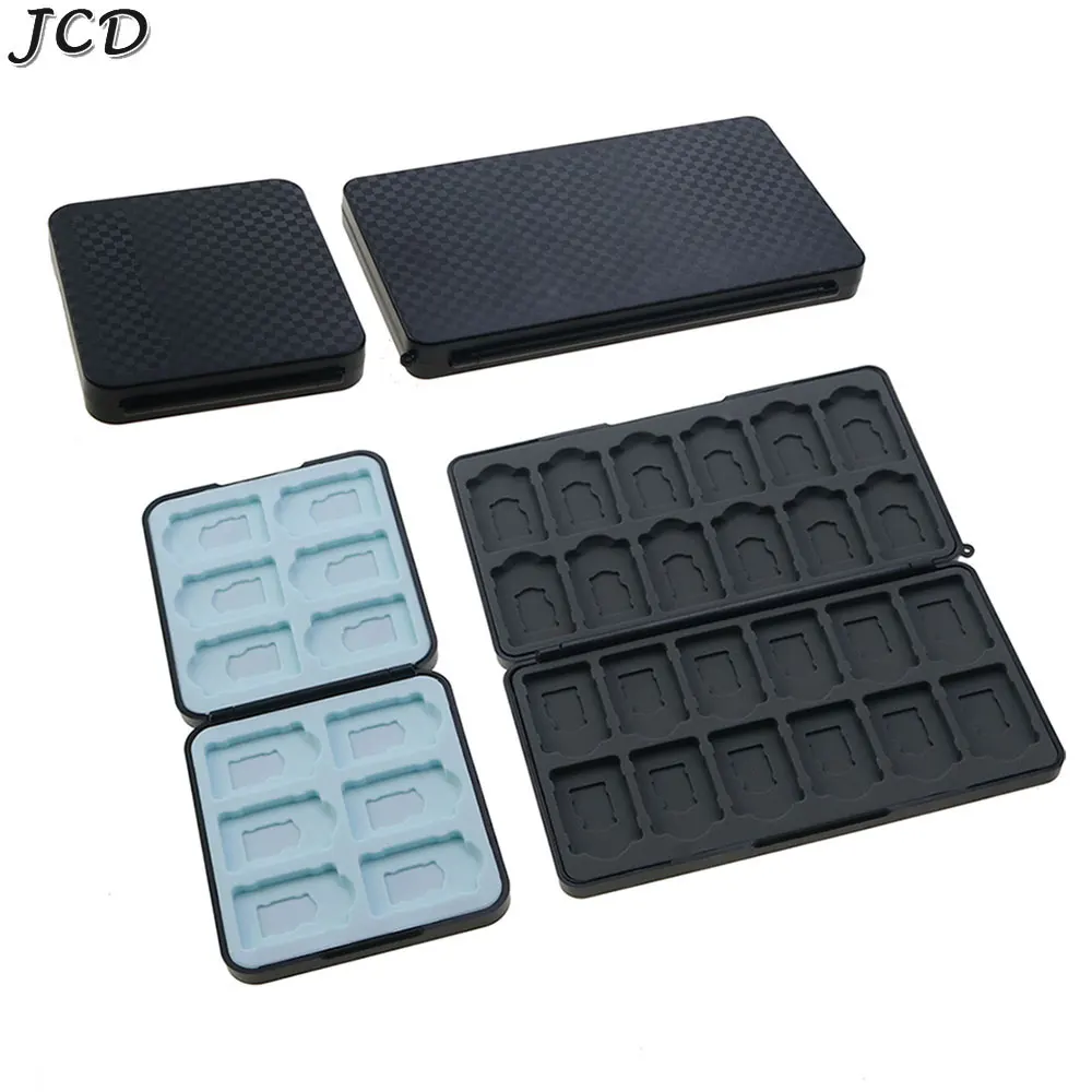 

JCD 12/24 Portable Game Cards Case For Switch Protective Hard Shell Lining Rubber Storage Game Cartridge For Switch Lite