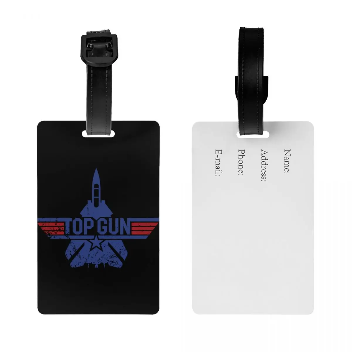 Top Gun Air Force Fighter Jets Luggage Tag for Suitcases Maverick Movie Privacy Cover Name ID Card