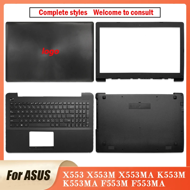 New For ASUS X553 X553M X553MA K553M K553MA F553M F553MA Laptop Case LCD Back Cover Front Bezel Palmrest Bottom Case Non Touch