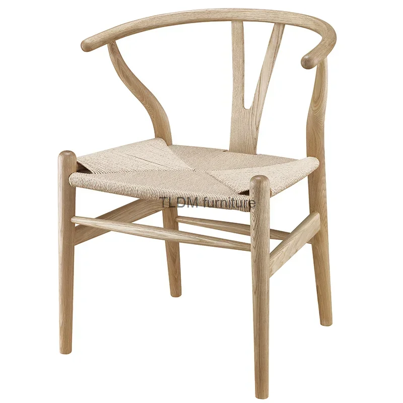 

Wooden bone Chair Hans Wegner Y Chair Solid OAK Wood Dining lounge Dining salon Classic Design library furniture LQQ142YH